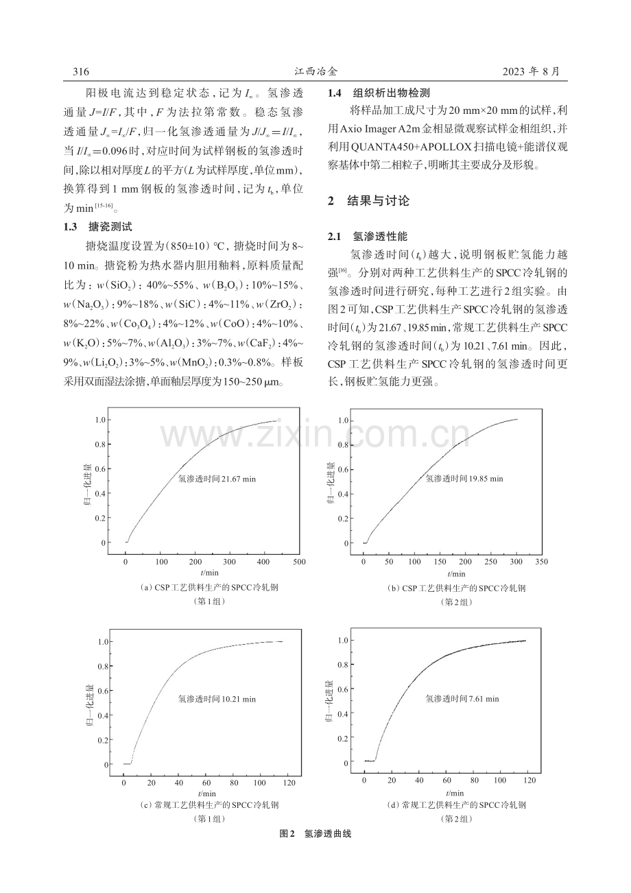 两种热轧工艺供料生产的SPCC冷轧钢板组织和抗鳞爆性研究.pdf_第3页