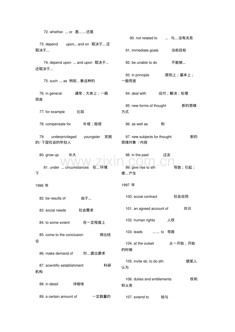 历年考研英语翻译词组汇总.pdf.pdf_第3页