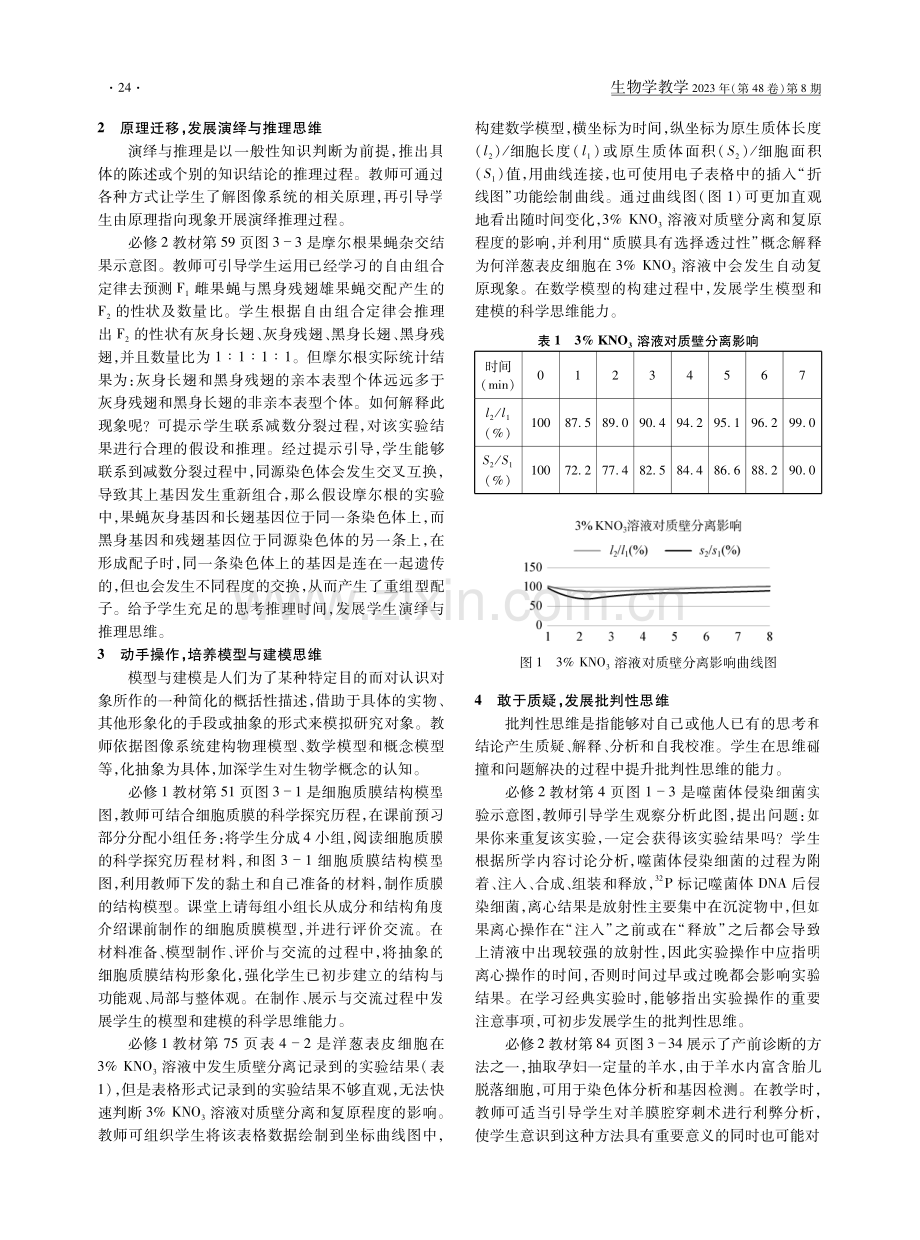 例谈高中生物学教材图像系统对发展学生科学思维的重要作用.pdf_第2页