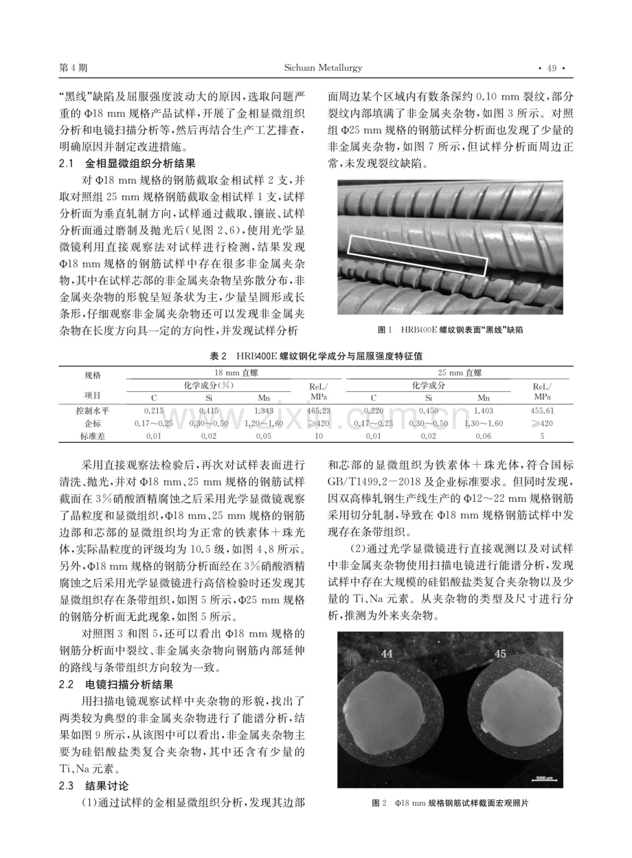 螺纹钢表面缺陷和组织性能不稳定的原因分析与控制实践.pdf_第3页