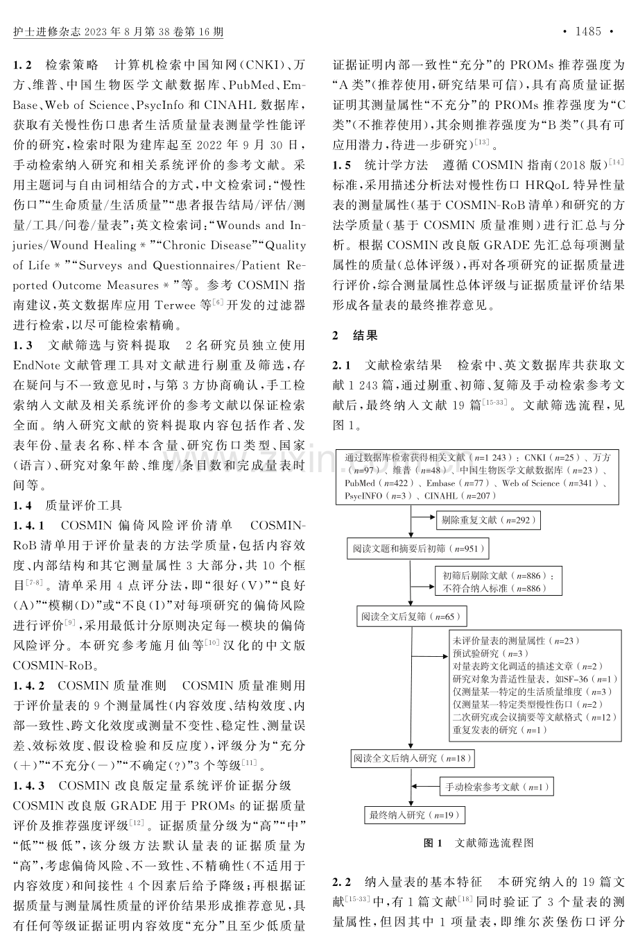 慢性伤口患者特异性健康相关生活质量量表的系统评价.pdf_第2页