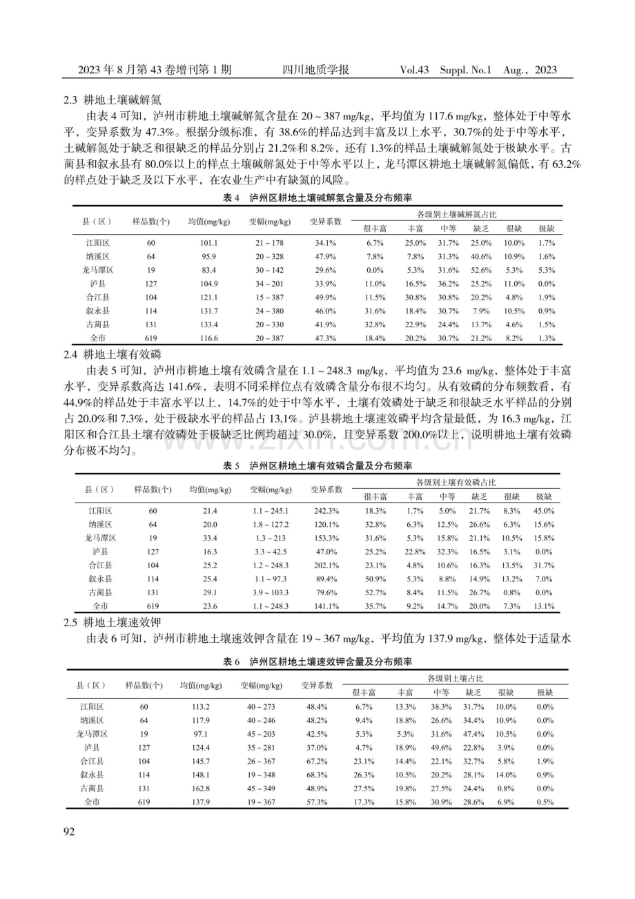 泸州市耕地土壤养分现状调查与评价.pdf_第3页