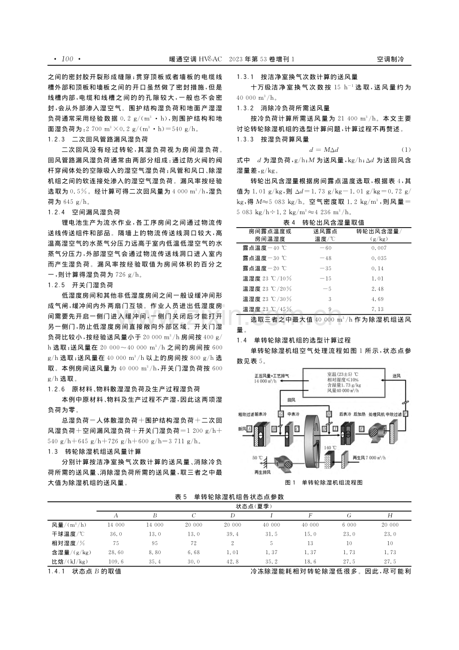 锂电池项目转轮除湿机组选型计算.pdf_第2页