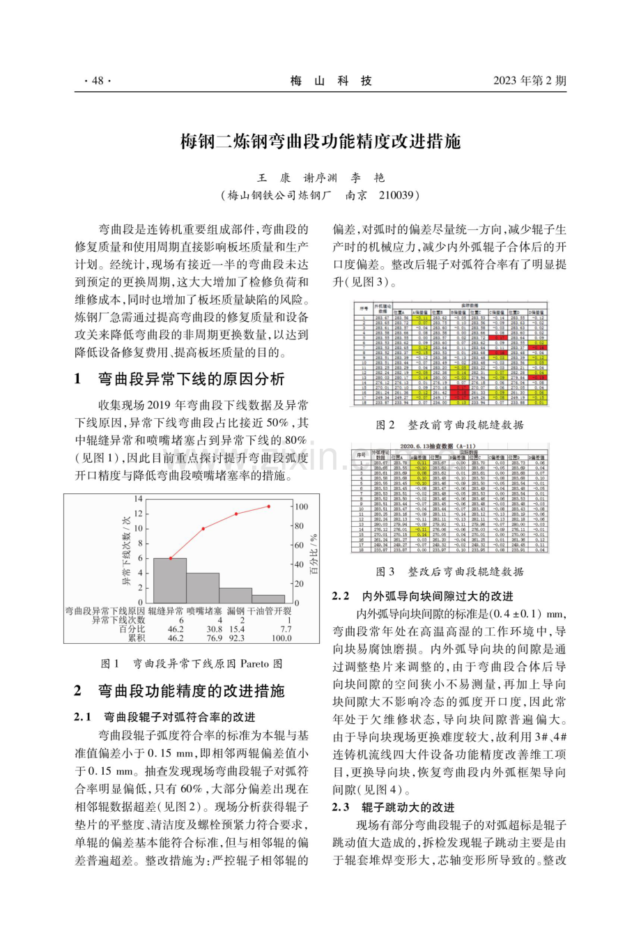 梅钢二炼钢弯曲段功能精度改进措施.pdf_第1页