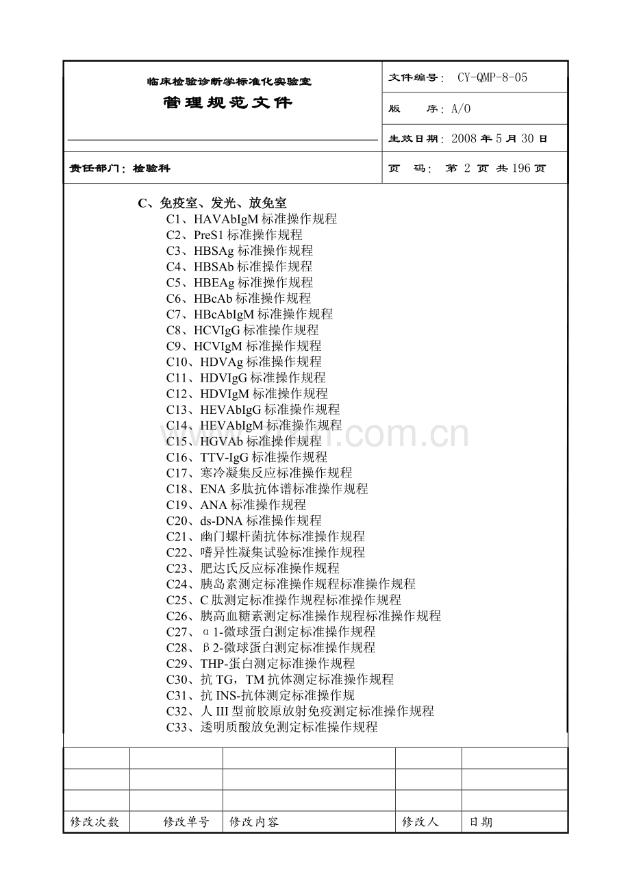 临床检验标准化实验室完整SOP程序文件.doc_第2页