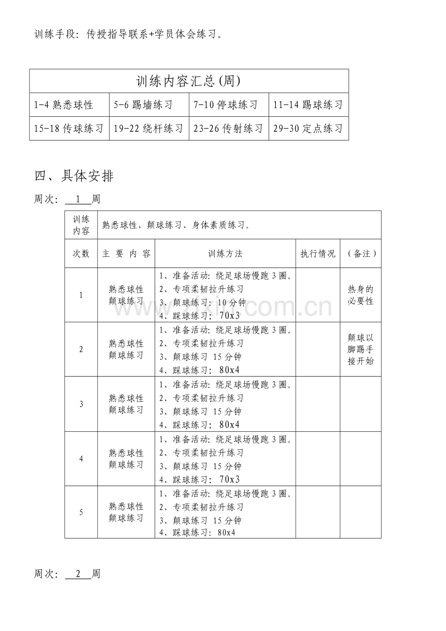 足球训练计划(周).doc_第2页