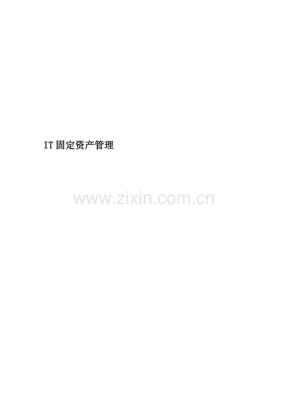 IT固定资产管理.docx_第1页