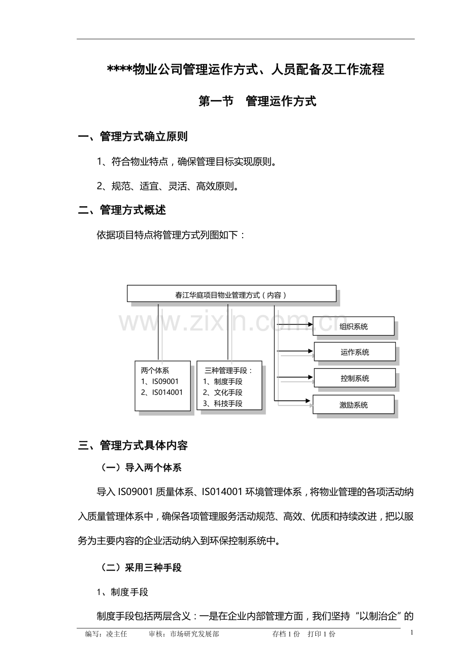 物业公司管理运作方式和流程.doc_第1页