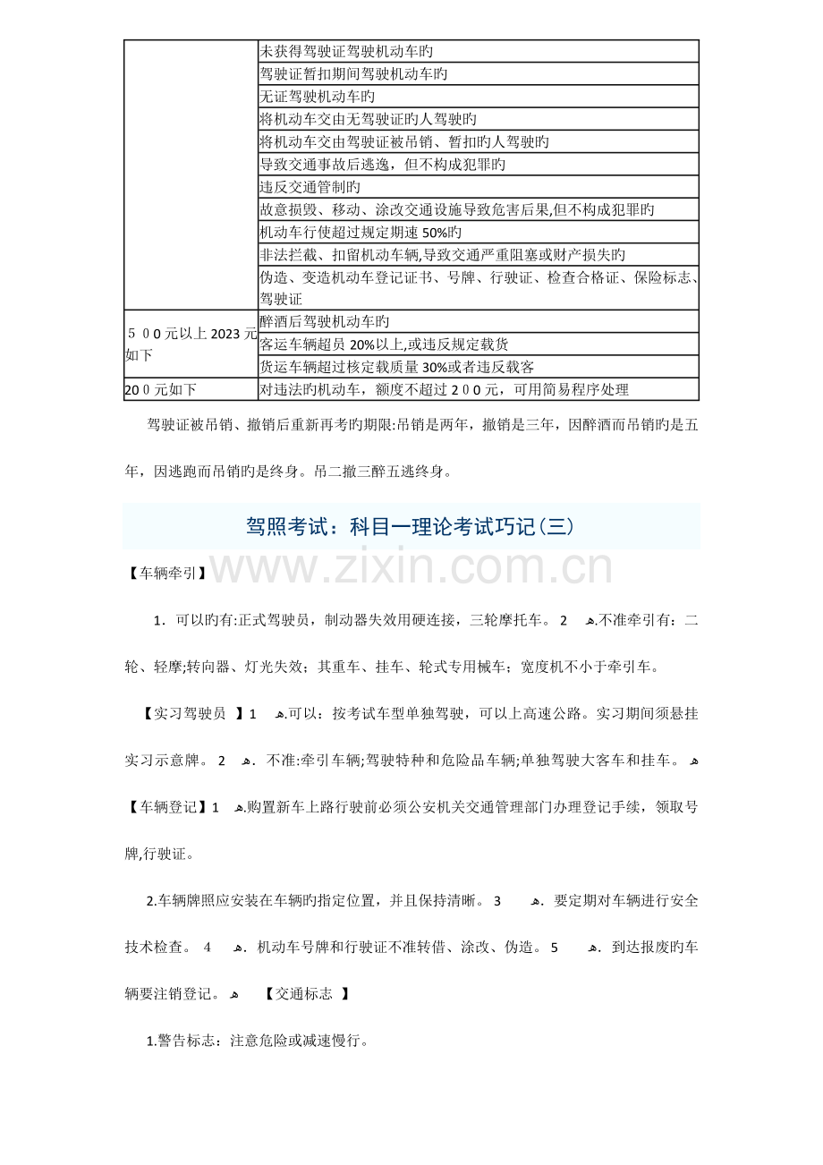 2023年驾照考试科目一理论考试巧记汇总.docx_第3页