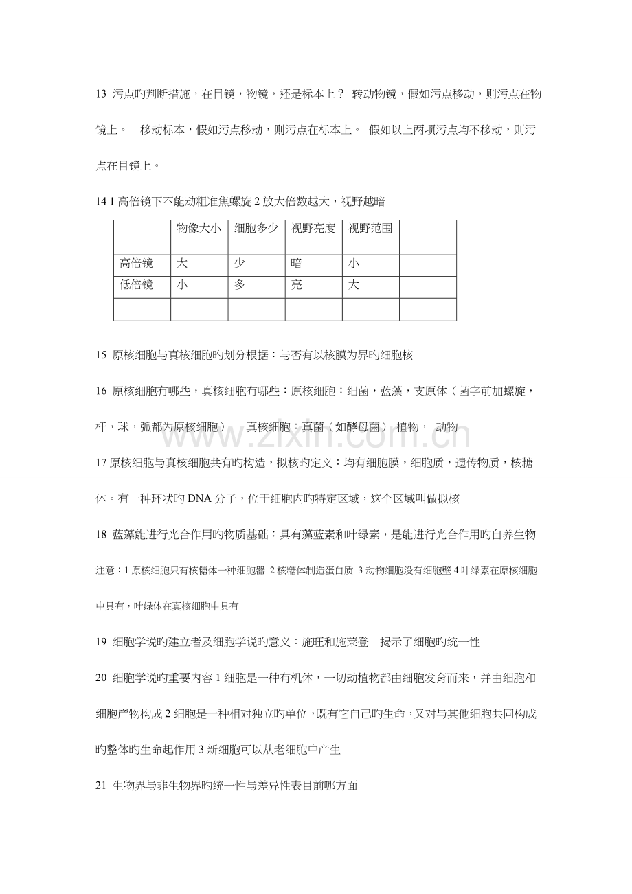 2023年高一生物知识点总结归纳.doc_第2页