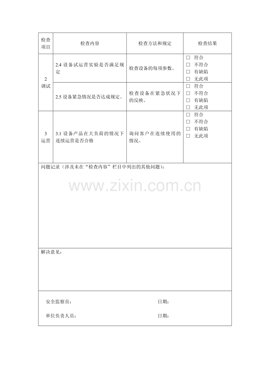 设备现场调试记录表.doc_第2页