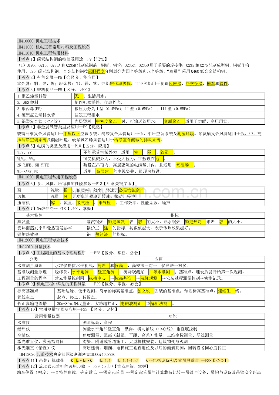 2021年一建《机电》考前必背知识点.pdf_第1页