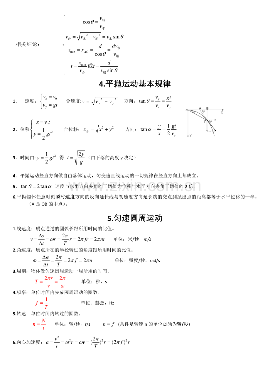 高一物理必修2知识点全总结.doc_第3页