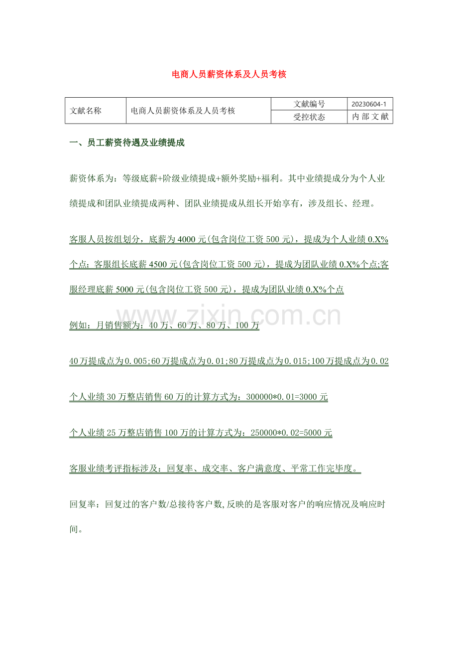 电商人员薪资体系.doc_第1页