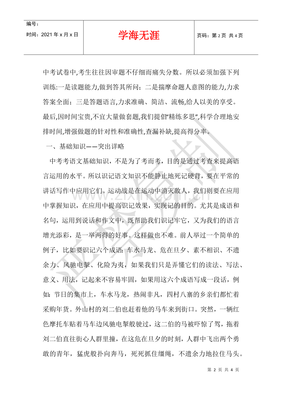 2021年中考冲刺30天语文总复习技巧.docx_第2页