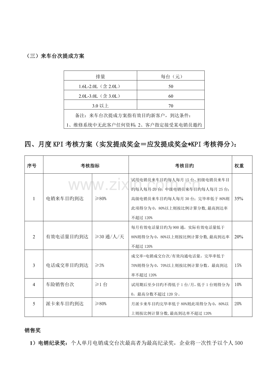 电销人员薪酬考核晋升方案.doc_第3页