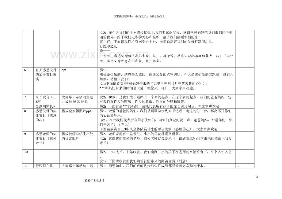 十岁成长礼活动方案流程及主持稿成长礼串词.doc_第3页