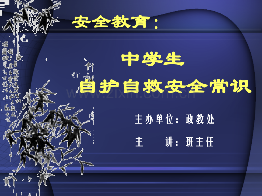 全教育中学生自护自救安全常识-安全教育PPT课件.ppt_第1页