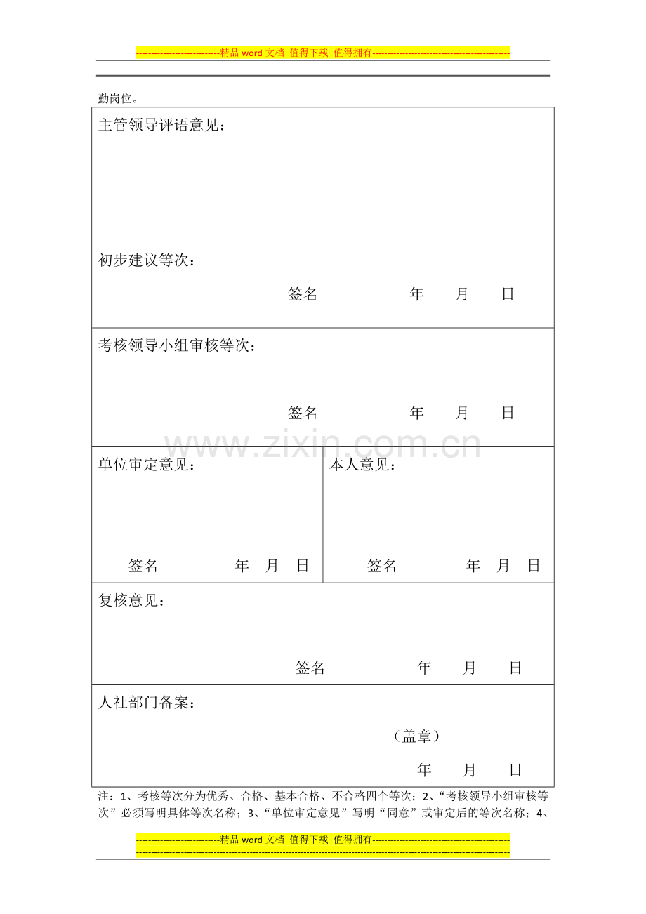 2016年机关事业单位工作人员年度考核登记表.doc_第2页