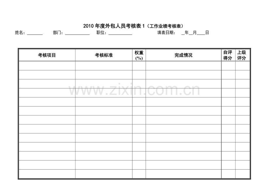 外包人员考核表.doc_第1页