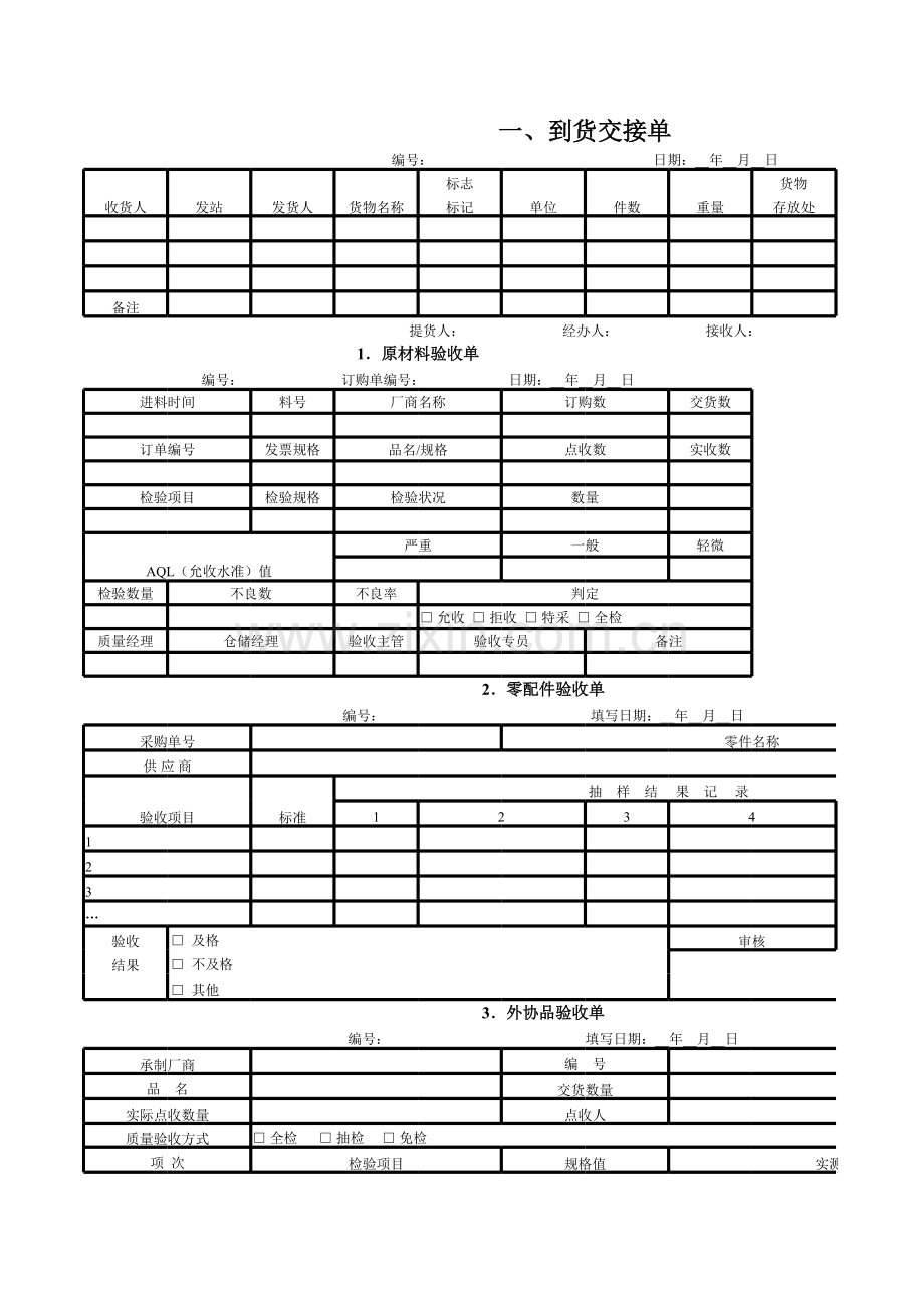 仓库管理专用表格全套-32个.xls_第1页