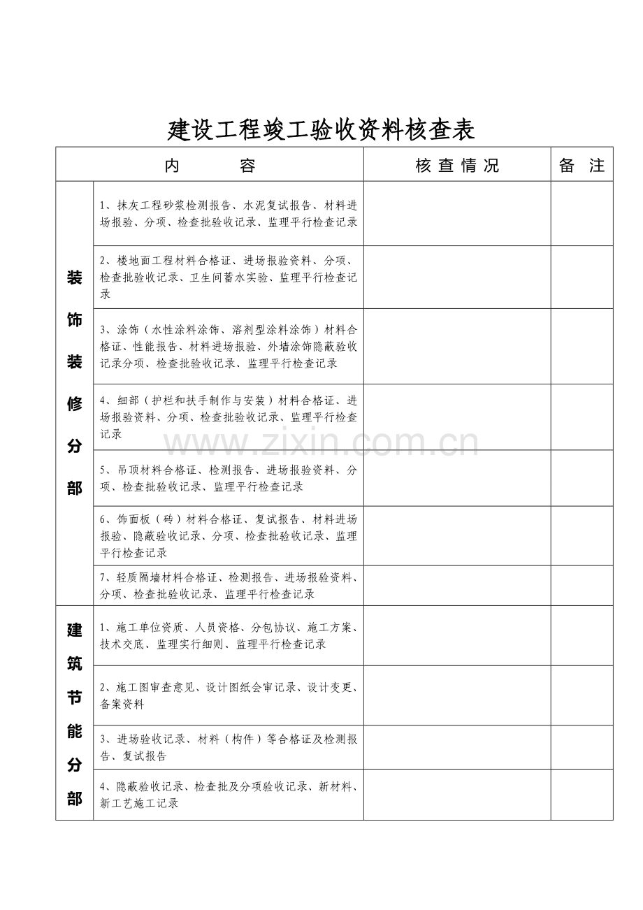 竣工验收资料核查表.doc_第2页