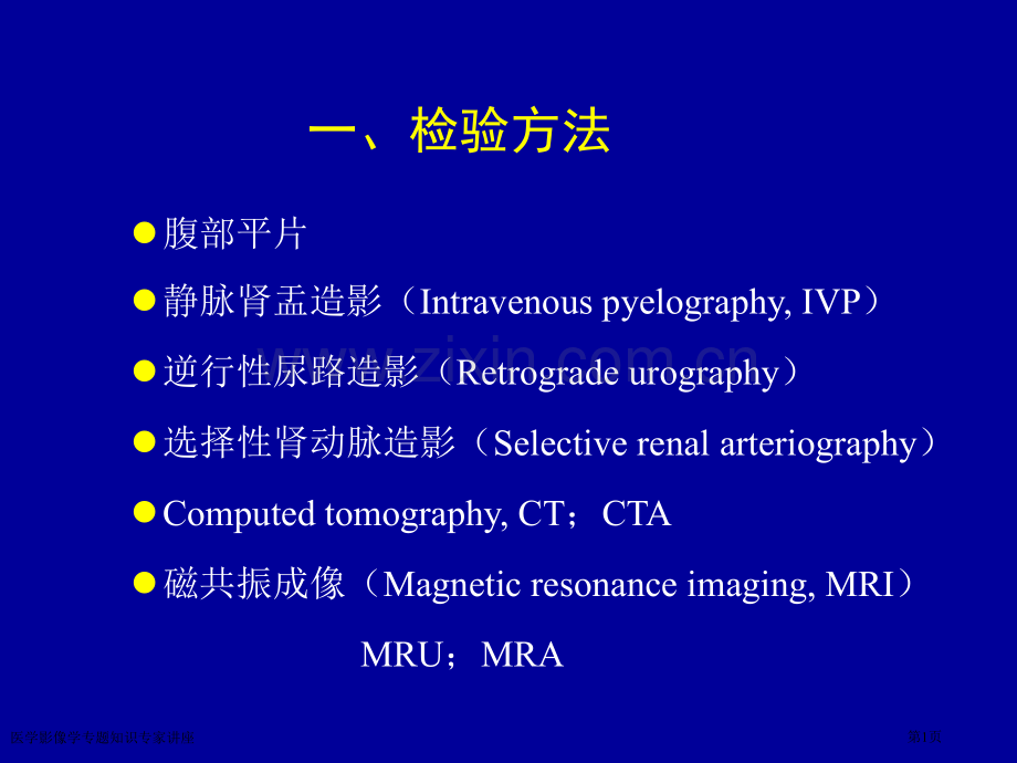 医学影像学专题知识专家讲座.pptx_第1页