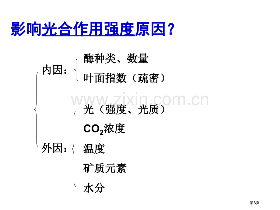 影响光合作用的因素和应用轮复习公开课一等奖优质课大赛微课获奖课件.pptx_第3页