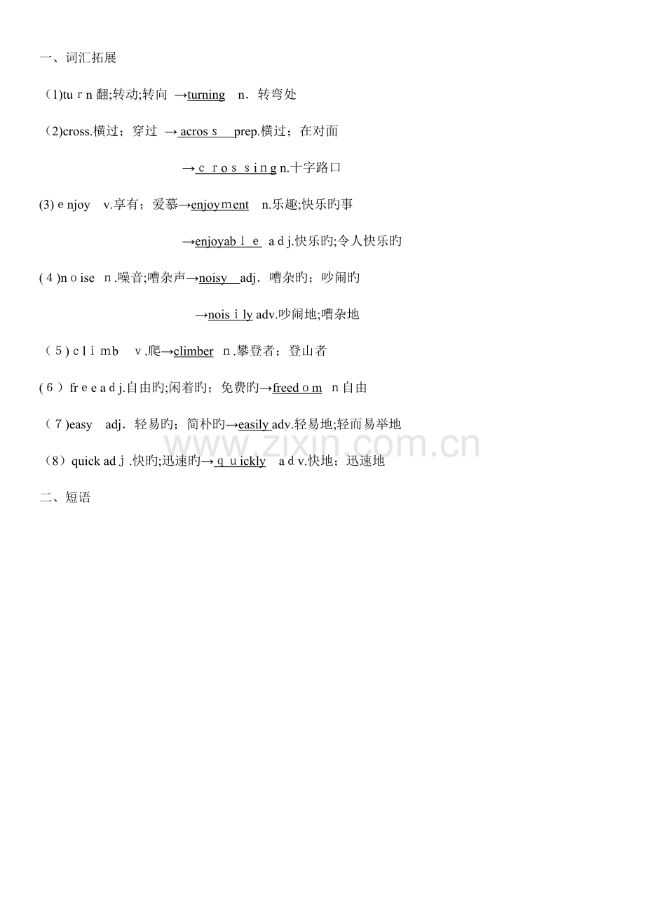 2023年人教版七年级下册英语单元知识点总结及练习题.doc_第1页