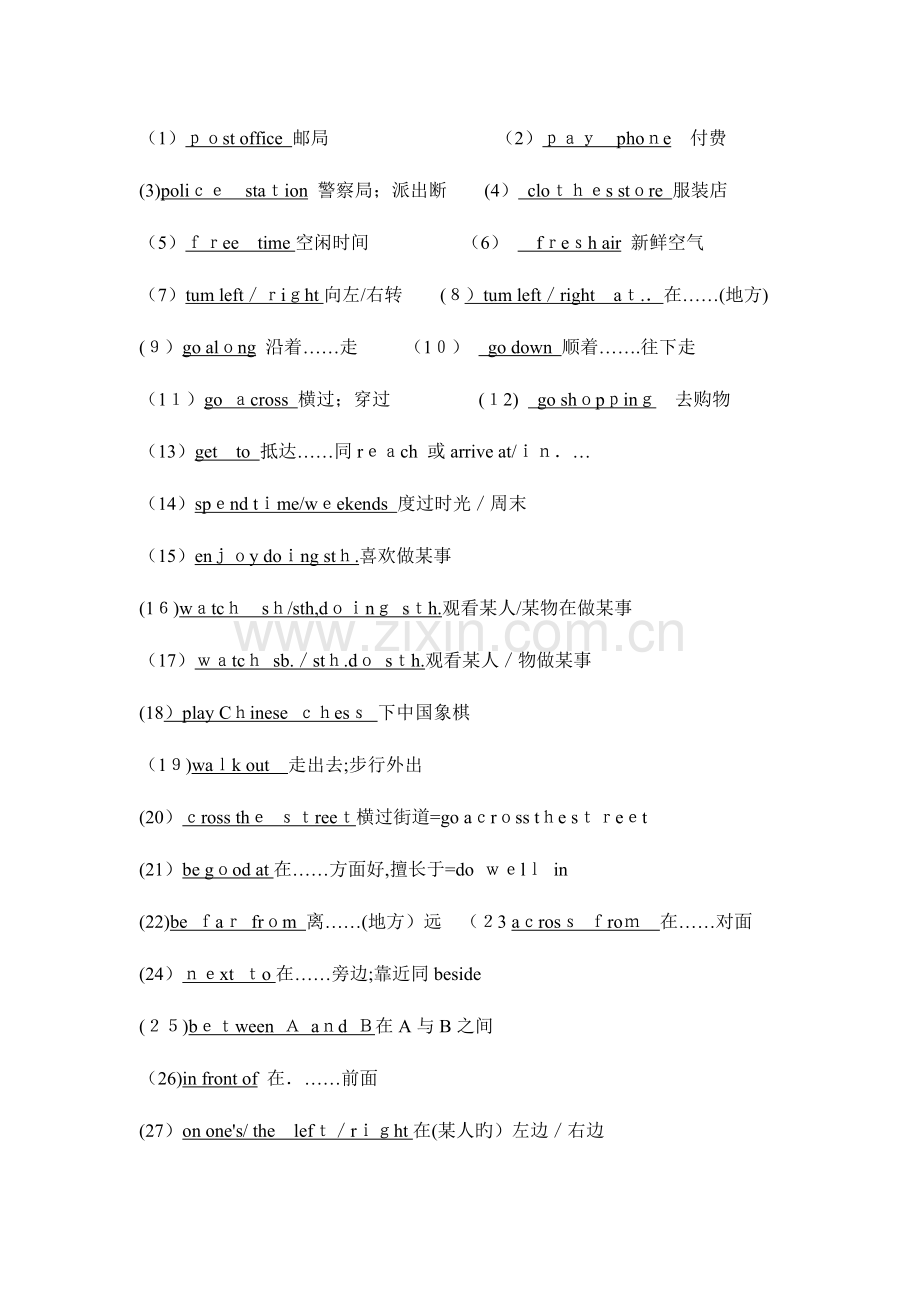 2023年人教版七年级下册英语单元知识点总结及练习题.doc_第2页