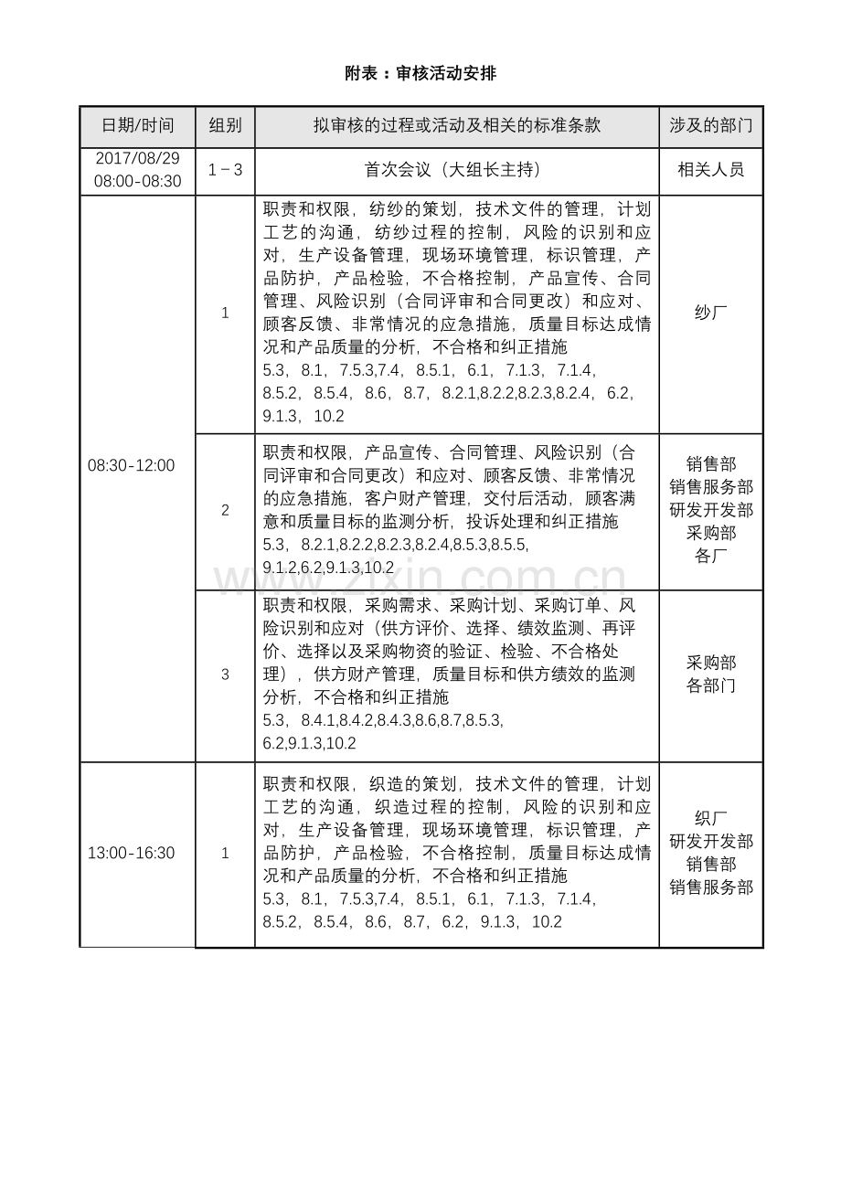 ISO-2015版内审审核计划.doc_第2页