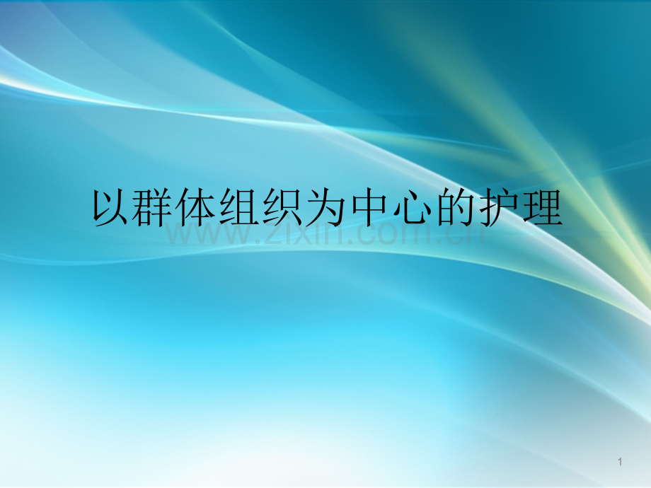 以群体组织为中心的护理PPT课件.ppt_第1页