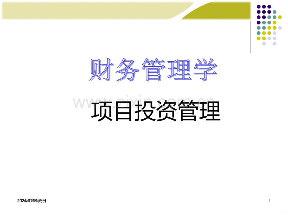 项目投资管理PPT课件.ppt_第1页