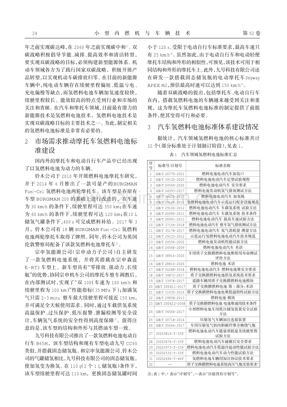 摩托车氢燃料电池标准体系建设研究.pdf_第2页