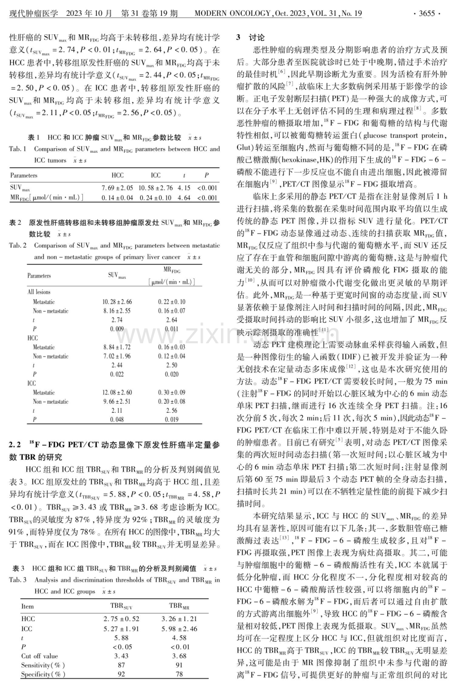 18F-FDG PET/CT动态显像诊断原发性肝癌的价值.pdf_第3页