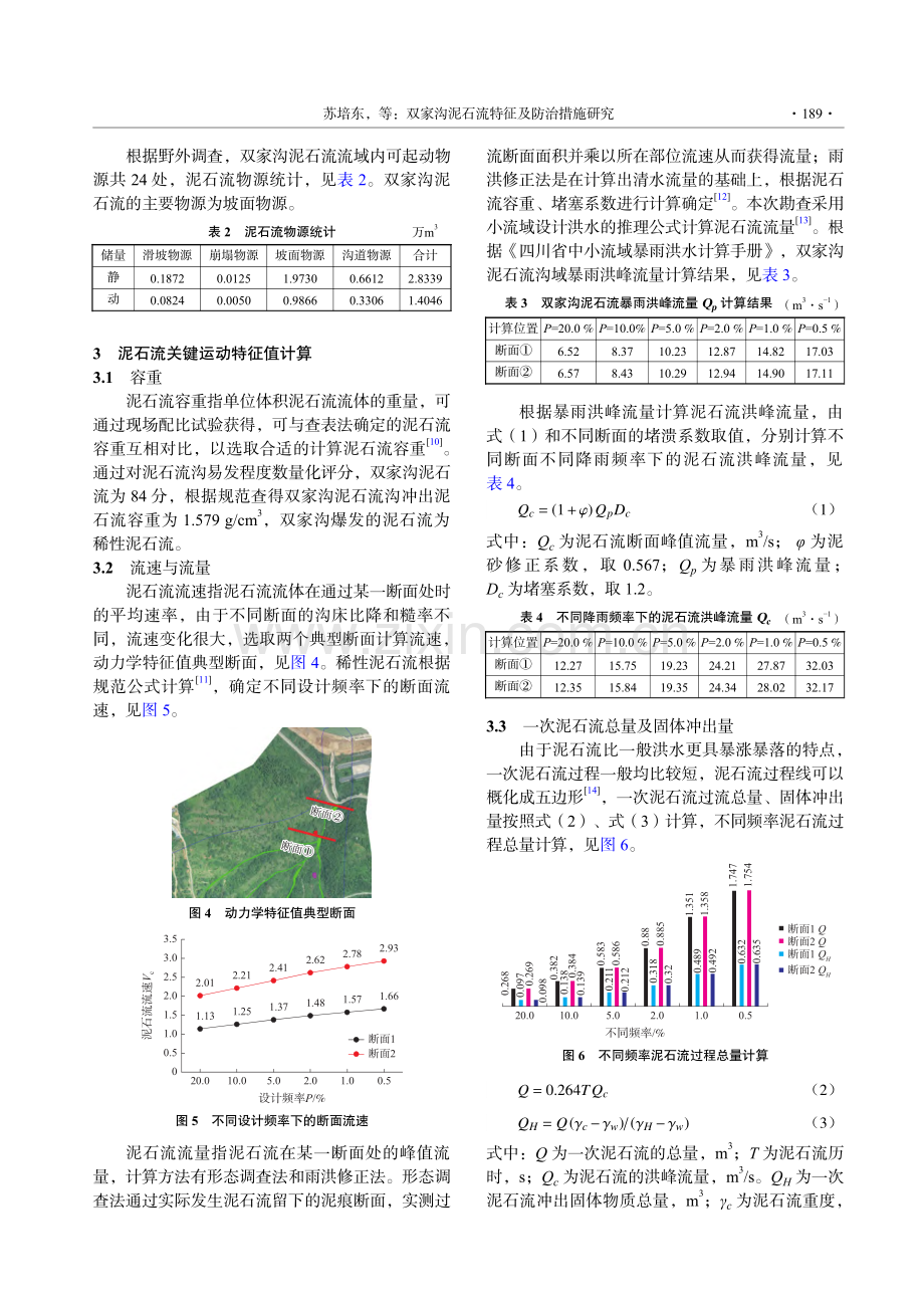 双家沟泥石流特征及防治措施研究_苏培东.pdf_第3页