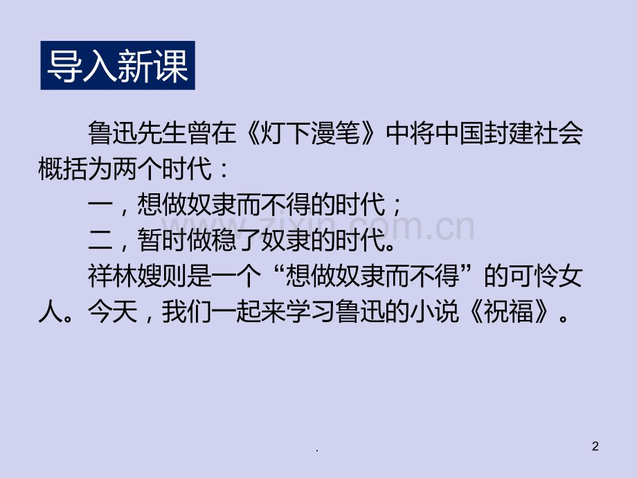 《祝福》教学PPT课件.ppt_第2页