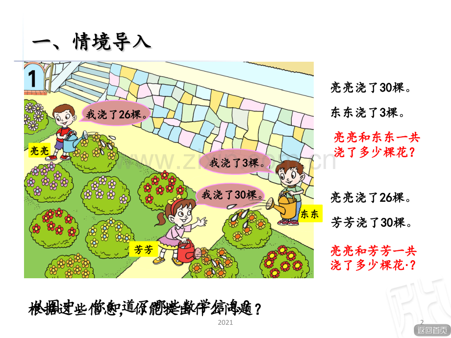 青岛版一年级下册——两位数加一位数和整十数PPT课件.pptx_第2页