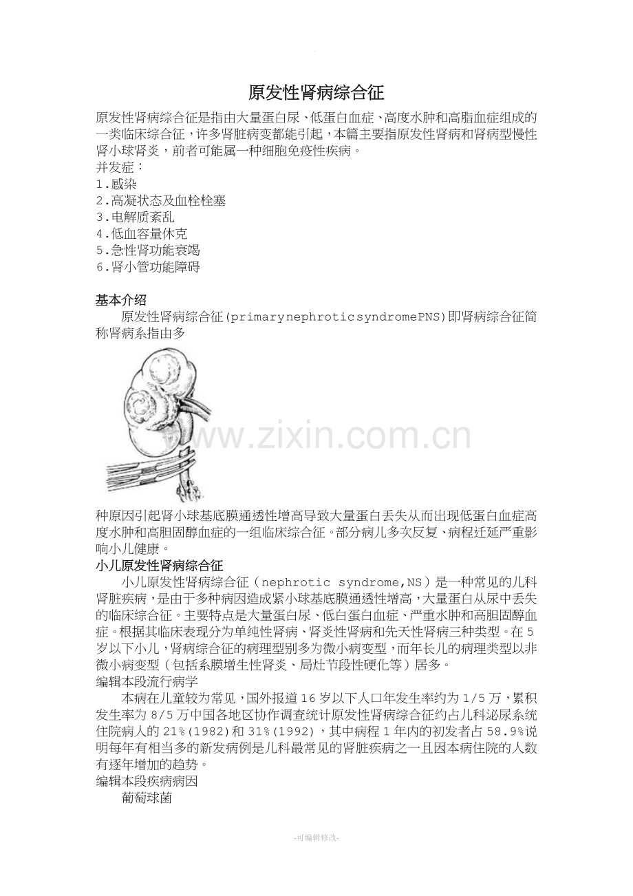 原发性肾病综合征.doc_第1页