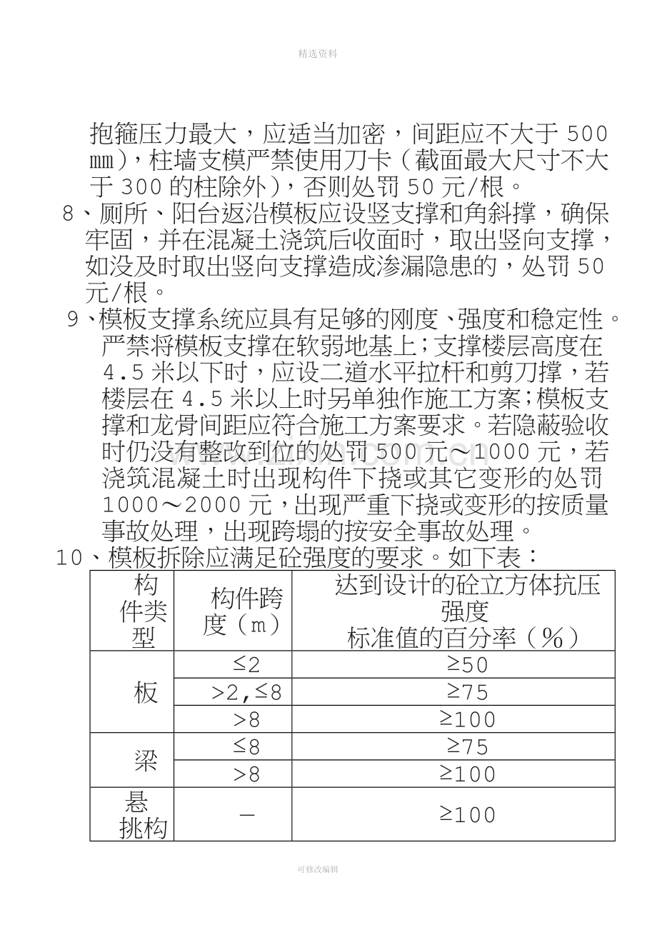 项目部分项工程质量管理奖罚制度.doc_第3页