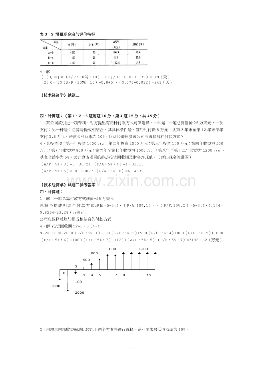 技术经济学习习题及答案.doc_第2页