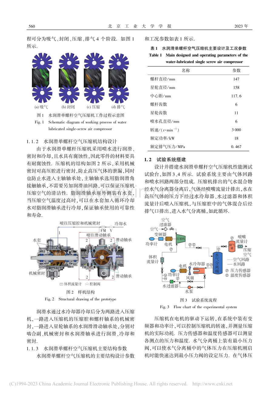 水润滑单螺杆空气压缩机性能影响因素的试验研究_李亚南.pdf_第3页