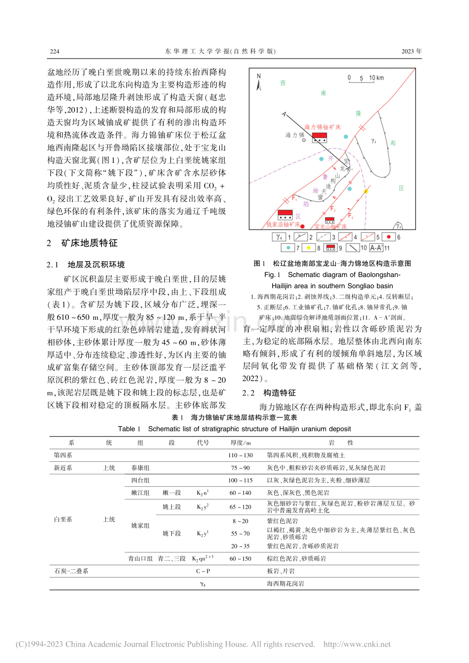 松辽盆地南部海力锦铀矿床地质特征及成因探讨_宁君.pdf_第2页