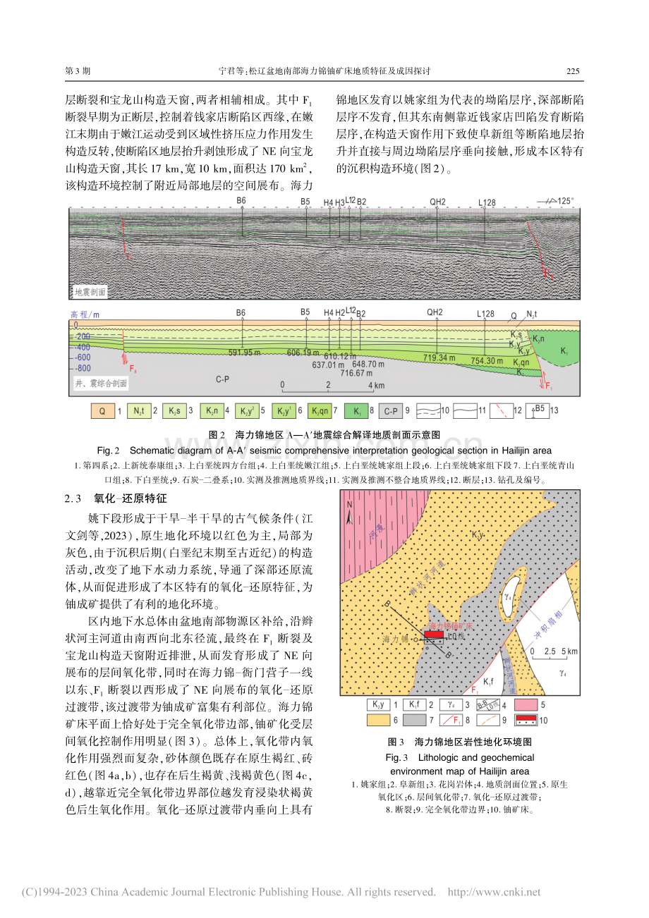 松辽盆地南部海力锦铀矿床地质特征及成因探讨_宁君.pdf_第3页