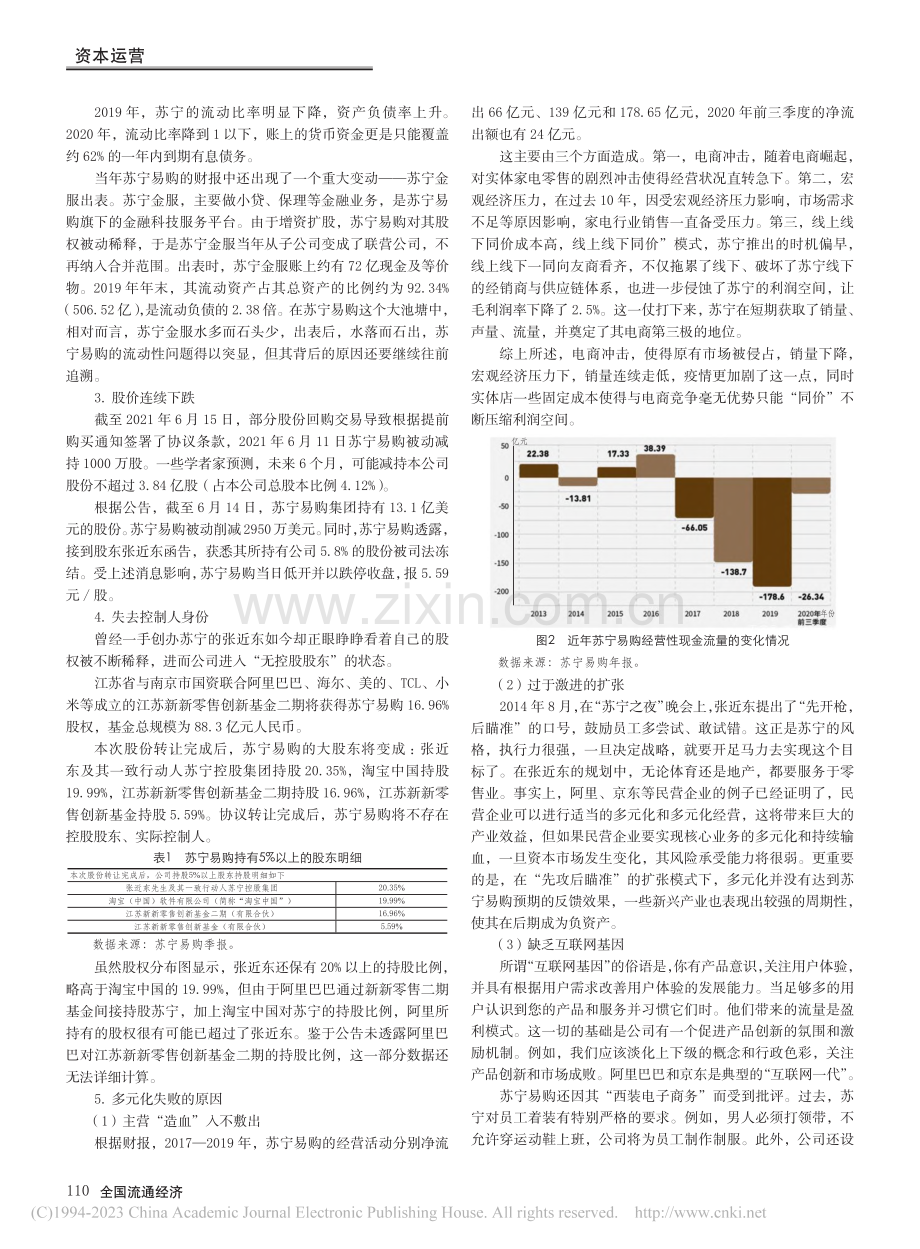 苏宁易购多元化失败案例分析_董洁.pdf_第3页