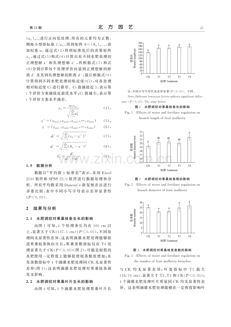 水肥调控对设施果桑生长的影响及综合评价_王亚威.pdf_第3页