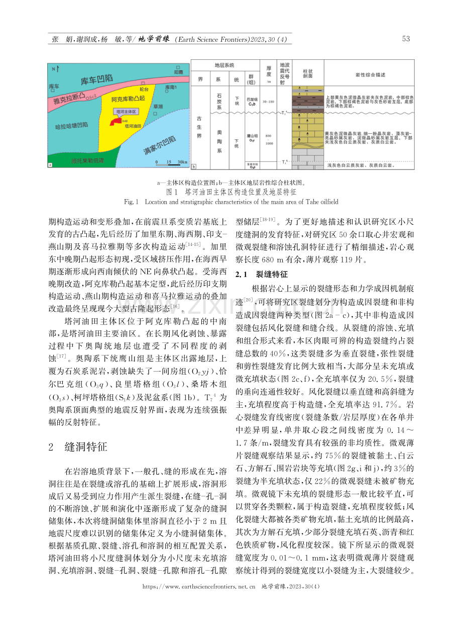 塔河油田主体区下奥陶统小尺度缝洞体形成机制与分布预测.pdf_第3页