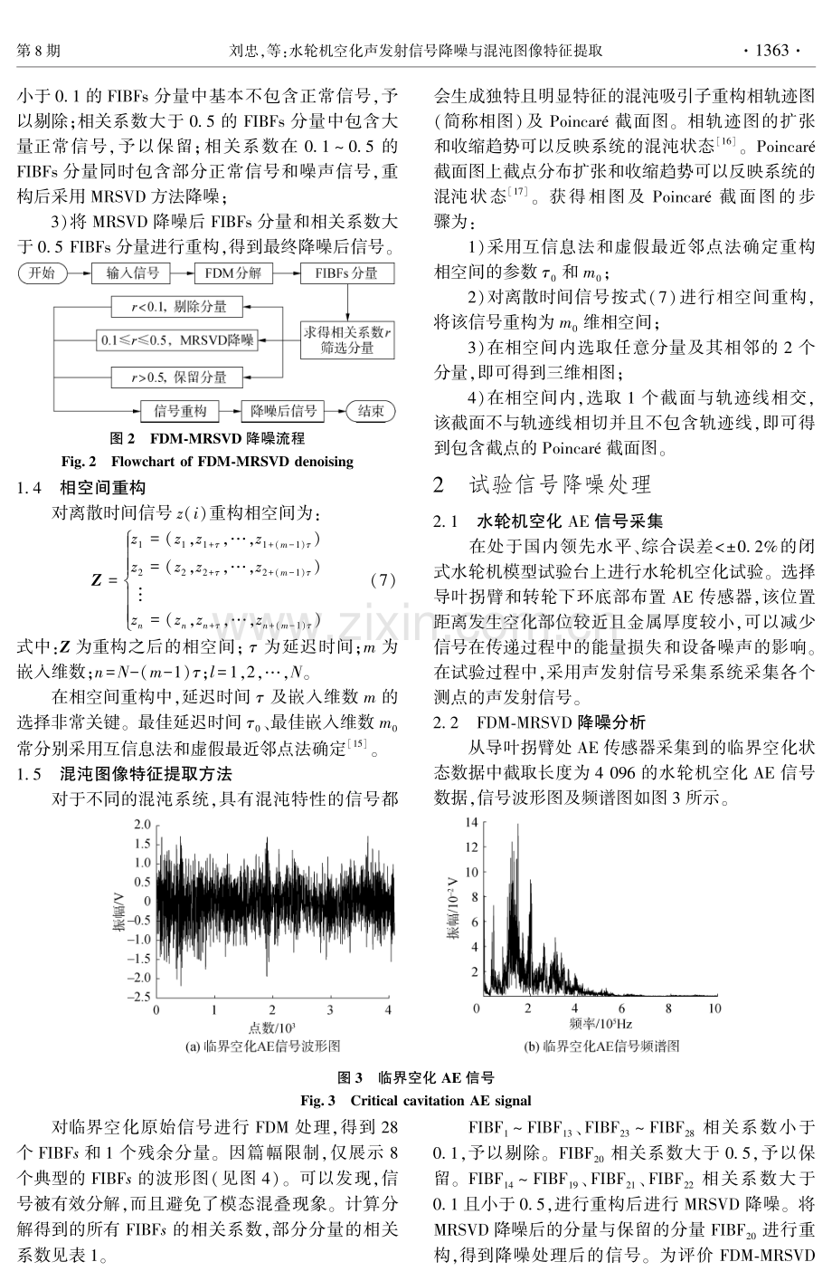 水轮机空化声发射信号降噪与混沌图像特征提取.pdf_第3页