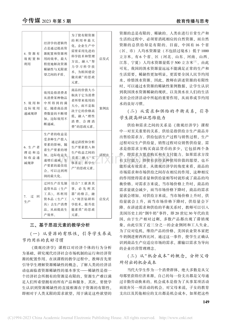 思政教育在《微观经济学》课程教学中的分析与应用_魏湘辉.pdf_第2页