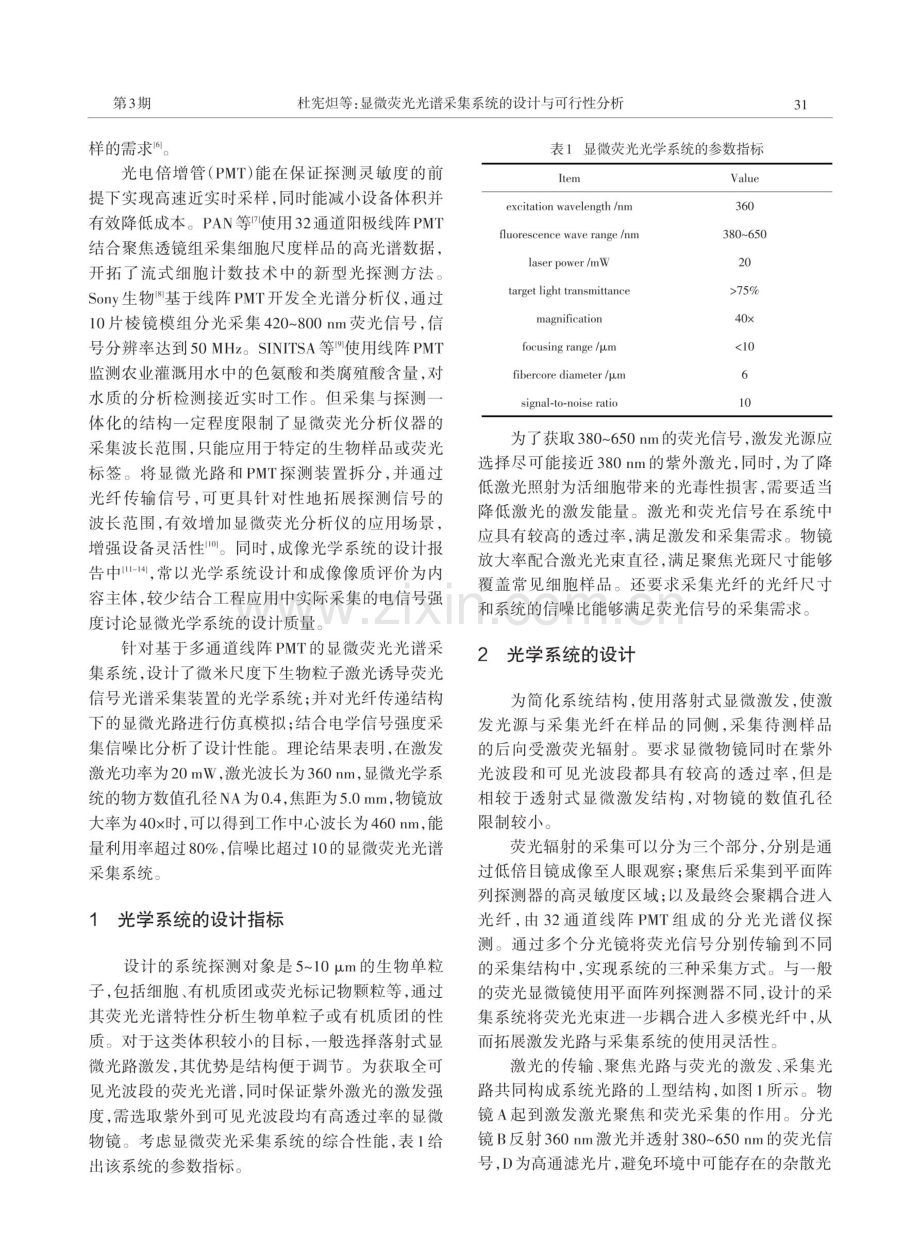 显微荧光光谱采集系统的设计与可行性分析.pdf_第2页